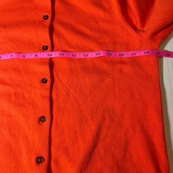 Boden Emilia Cropped Cardigan Sunset Orange Size Med Lightweight
Preppy Colorful - Picture 6 of 7